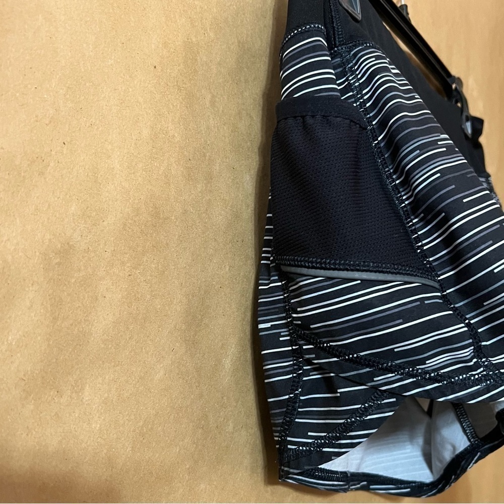 Athleta | Ready Set Go Running Shorts Athletic Lined Jigsaw Stripe Size S - Picture 7 of 10